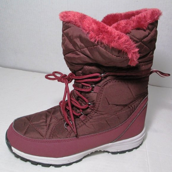 Sociology Womens Snow Boots Red Quilted Size 7 - Picture 1 of 7